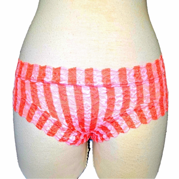 Victoria’s Secret The Lacie Lace Cheeky Panty Pretty Blossom Stripes/Small - NWT - Picture 2 of 5